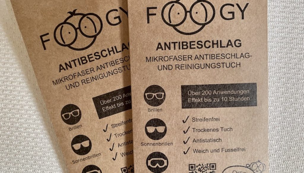 Das Tuch, damit die Brille nicht beschlägt